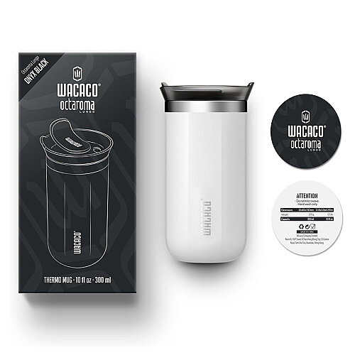 Wacaco Octaroma Lungo Termos Mug, Beyaz - 3