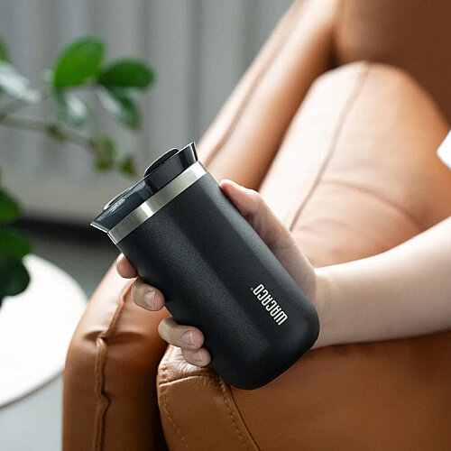 Wacaco Octaroma Lungo Termos Mug, Siyah - 8