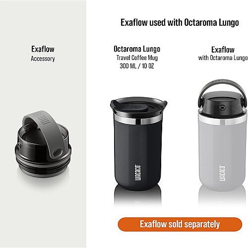 Wacaco Octaroma Lungo Termos Mug, Siyah - 3