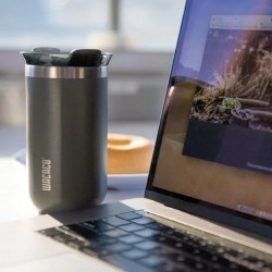 Wacaco Octaroma Lungo Thermos Mug, Silver Grey - 4