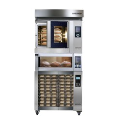 Wiesheu Dibas Blue 64 S and Ebo 64 M Oven Set with Bottom Stand and Hood - Wiesheu
