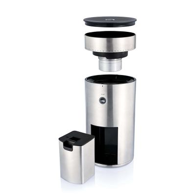 Wilfa WSFB-100S طاحنة قهوة مسطحة التروس مسطحة 58 مم، فضي - Wilfa