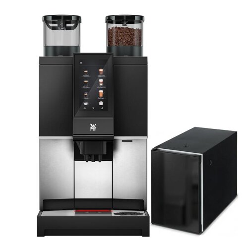 WMF 1300S ماكينة تحضير القهوة الأساسية الأوتوماتيكية بالكامل، 1 مطحنة، 1 فتحة شوكولاتة - WMF