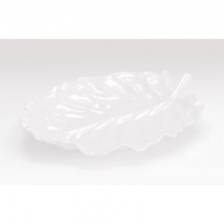 Zicco K-2700 Melamin Yaprak Model Teşhir Tabağı, 31x24 cm, Beyaz - Zicco