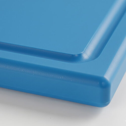Yelkar YP 1401-3 Corrugated Polyethylene Cutting Board with Round Corner and Edge, 30x40x1.5 cm, Blue - 3