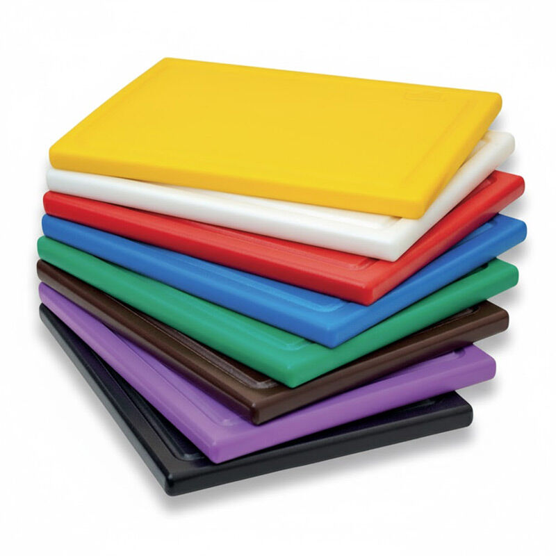 Yelkar YP 1401-3 Corrugated Round Corner and Edge Polyethylene Cutting Board, 30x40x1.5 cm, Red - Yelkar