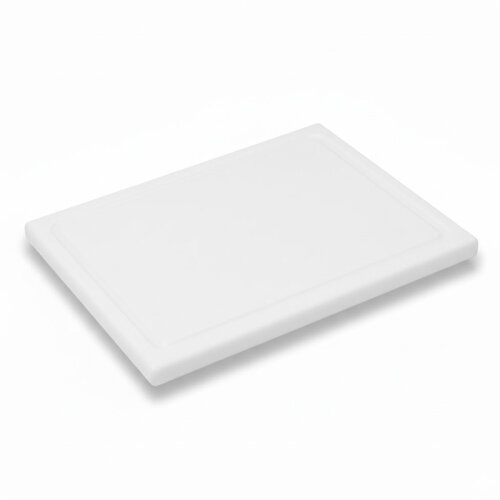 Yelkar YP 1401-3 Oluklu Yuvarlak Köşe ve Kenarlı Polietilen Kesme Levhası, 30x40x1.5 cm, Beyaz - 1