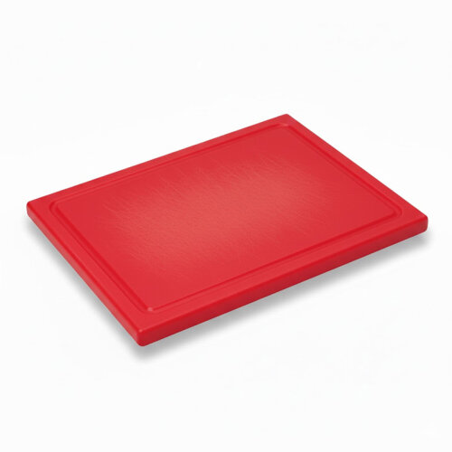 Yelkar YP 1401-3 Oluklu Yuvarlak Köşe ve Kenarlı Polietilen Kesme Levhası, 30x40x1.5 cm, Kırmızı - 1
