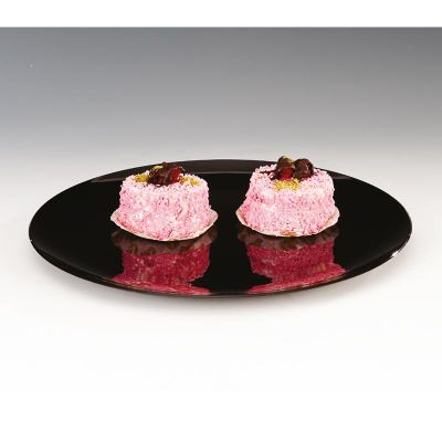 Zicco ZCP-171 Polikarbon Yuvarlak Teşhir Tepsisi, 38 cm, Siyah - 1