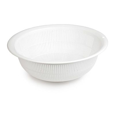 Bora Plastik Yuvarlak Büyük Süzgeç, 35 cm, Beyaz - 1