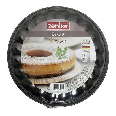 Zenker 3968 Pure Kelepçeli Çift Tabanlı Kek Kalıbı, 28 cm - 2