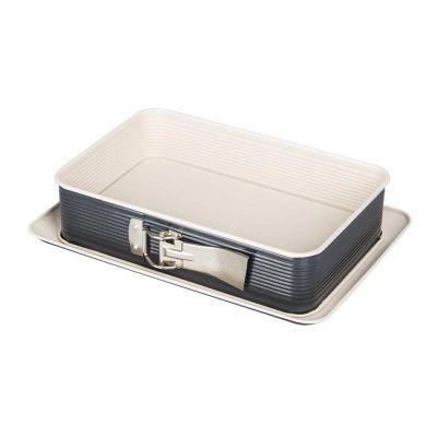 Zenker 7821 Creme Noir Dikdörtgen Kelepçeli Pişirme Kalıbı, 32x22 cm - 1