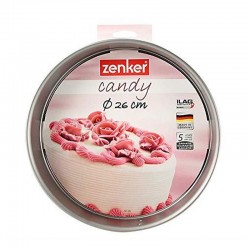 Zenker 9150 Candy Ilag Kelepçeli Kek Kalıbı, 26 cm, Pembe - Thumbnail