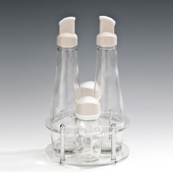 Zicco 8501 Acrylic Stand Oil and Vinegar Salt and Pepper Shaker Set, 4 pcs - Zicco