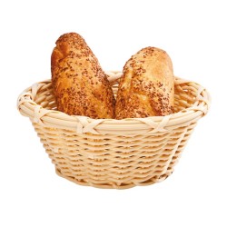 Zicco B-RO2163 Plastic Round Bread Basket, 20x9 cm, Cream - Zicco