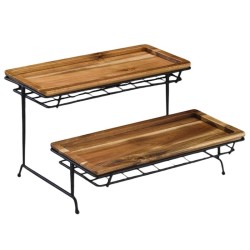 Zicco CH-0029 Деревянная витрина с металлическими ножками, 30x30x18 см - Zicco