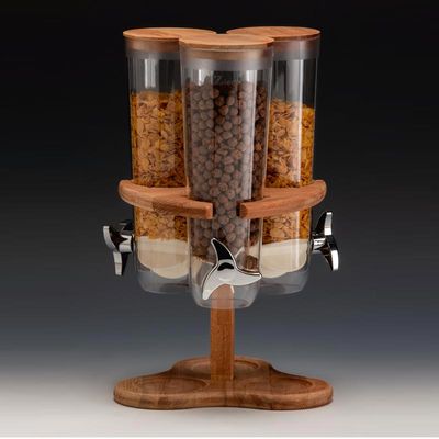Zicco ZCP-784 Ahşap Döner Standlı Cornflakes Aleti, 3’lü, 26x26x43 cm - 1