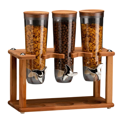 Zicco ZCP-783 Ahşap Standlı Cornflakes Aleti, 3'lü, 20x40x43 cm - 1