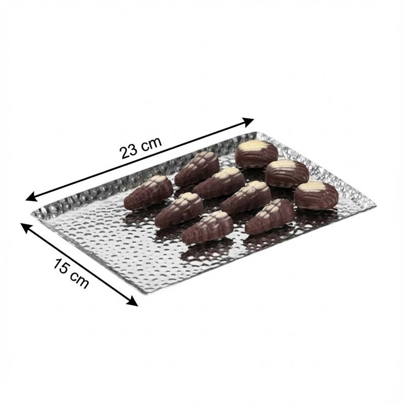 Zicco CPY.1 صينية عرض شوكولاتة فولاذية، 15 × 23 سم - Zicco