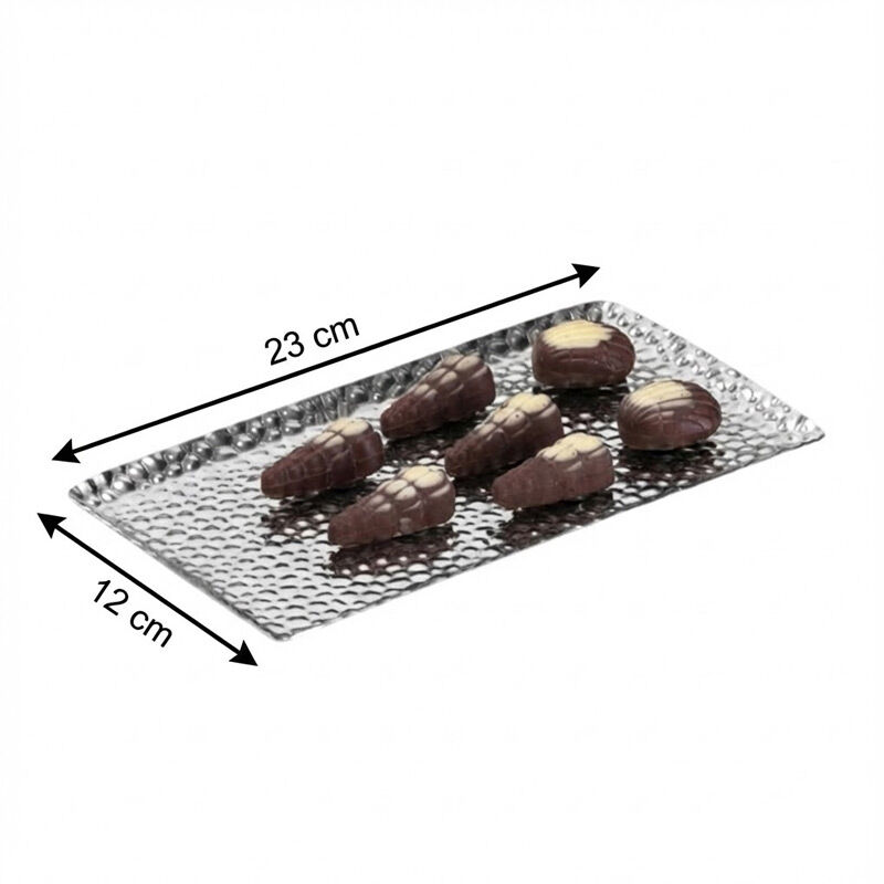 Zicco CPY.4 Steel Chocolate Display Tray, 12x23 cm - Zicco