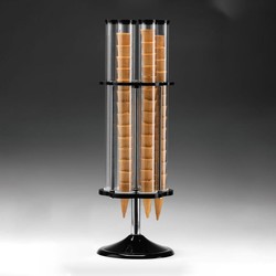 Zicco ZCP-802 Polikarbonat Döner Dondurma Külah Standı, 6'lı, 24x78 cm - Zicco