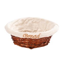 Zicco JN-197 Round Bread Basket with Cloth, 18x6 cm, Dark Colour - Zicco