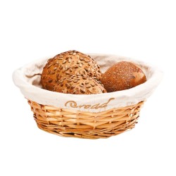 Zicco JN-23130 سلة خبز دائرية، قماش، 24 × 8 سم، لون فاتح - Zicco