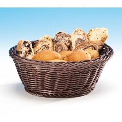Zicco JQ-4002 Plastic Round Bread Basket, 20x8 cm, Dark Colour - Zicco