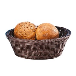 Zicco JQ-4003 Classic Round Bread Basket, 23x8 cm, Dark Colour - Zicco