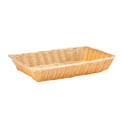 Zicco JQ-8003 Rectangular Plastic Bread Basket, 42x30x7.5 cm, Light Colour - Zicco