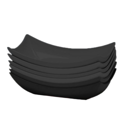 Zicco K-1523 Melamine Display Plate, 14.5x28 cm, Black - Zicco