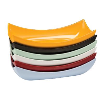 Zicco K-1923 Melamin Teşhir Tabağı, 38x19x7 cm, Siyah - 1