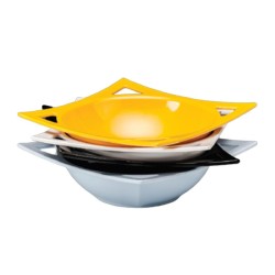 Zicco K-19471 Melamin Teşhir Tabağı, 27x27x8 cm, Sarı - Zicco