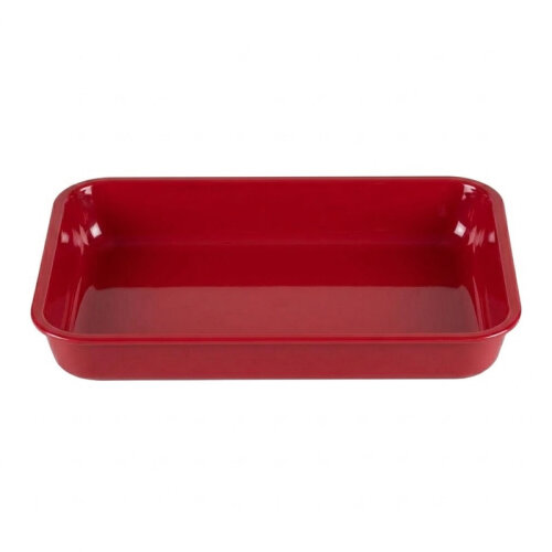 Zicco K-1994 Angular Melamine Display Plate, 38x28.5x6 cm, Red - Zicco