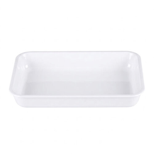 Zicco K-1994 Angular Melamine Display Plate, 38x28.5x6 cm, White - Zicco