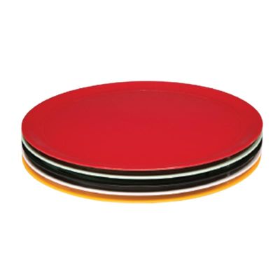 Zicco K-2004 Yuvarlak Melamin Teşhir Tabağı, 45.5x3 cm, Sarı - 1