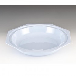 Zicco K-2008 Octagonal Melamine Bowl, 43x6 cm, White - Zicco