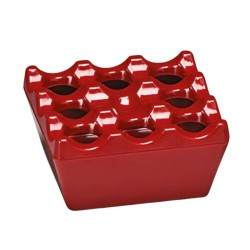 Zicco K-2012 Melamine Ashtray, 9x9x4.5 cm, Red - Zicco