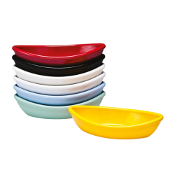 Zicco K-2024 Mini Boat Display Plate, Melamine, 7x15x3.5 cm, Orange - Zicco