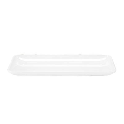 Zicco K-2028 Melamin Dikdörtgen Teşhir Tabağı, 21x51x4 cm, Beyaz - 1