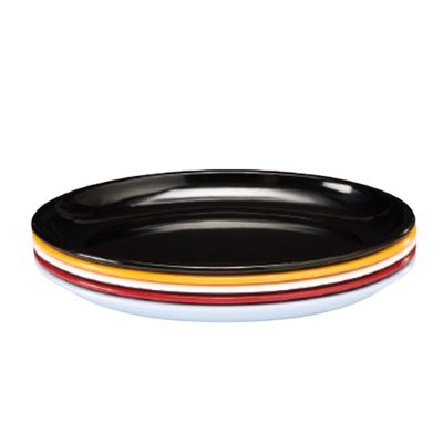 Zicco K-2036 Oval Melamin Teşhir Tabağı, 48x34x5.5 cm, Siyah - 1