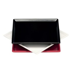 Zicco K-2042 صحن عرض مربع من الميلامين، 20 × 20 سم، أبيض - Zicco