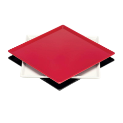 Zicco K-2043 Melamine Square Display Plate, 25x25 cm, White - Zicco