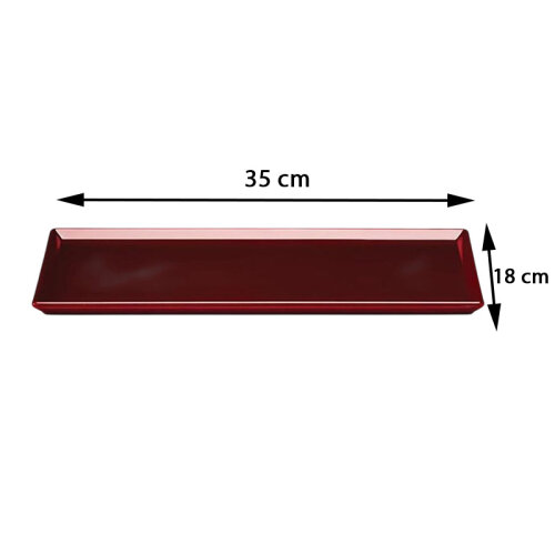 Zicco K-2044 Melamine Display Plate, 18x35 cm, Red - 2