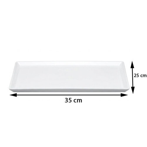 Zicco K-2045 Melamine Display Plate, 25x35 cm, White - Zicco (1)