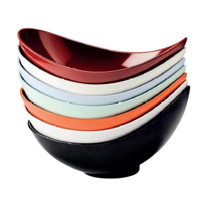 Zicco K-2048 Melamine Display Bowl, 36x22x11-17 cm, Black - Zicco