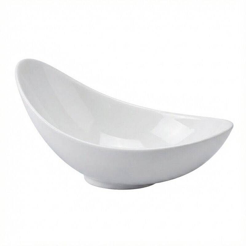 Zicco K-2048 Melamine Display Bowl, 36x22x11-17 cm, White - Zicco