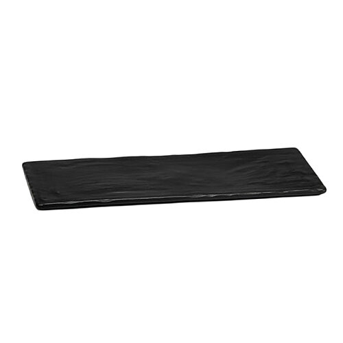 Zicco K-2051-D Düz Melamin Teşhir Tabağı, 19x44.5 cm, Siyah - Zicco