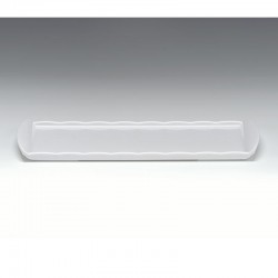 Zicco K-2053 صحن عرض ميلامين، 15 × 35 سم، أبيض - Zicco