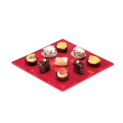 Zicco K-2060 Melamine Display Tray, 29x29 cm, Red - Zicco